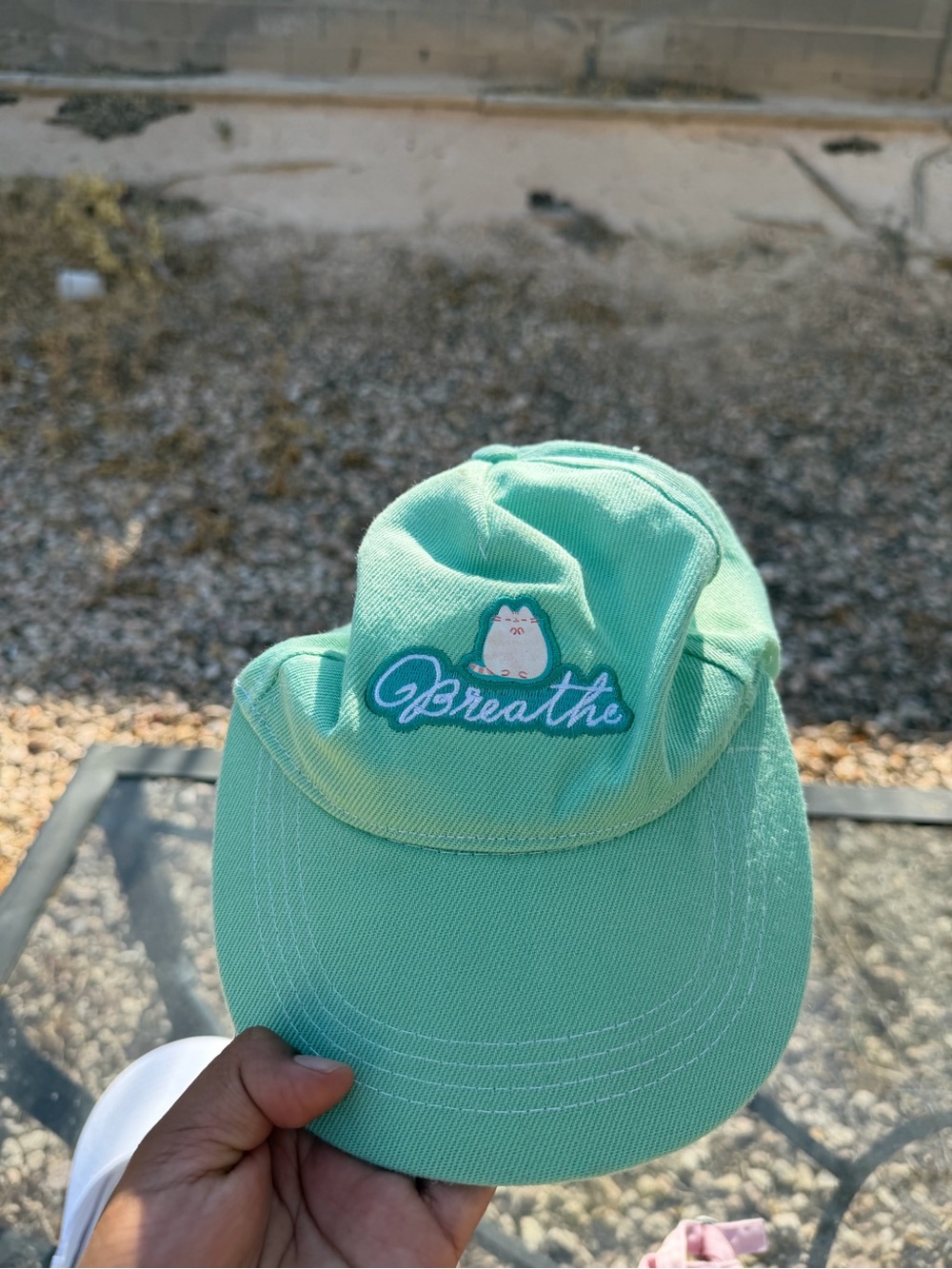 Pusheen Mint Green 'Breathe' Embroidered Cap